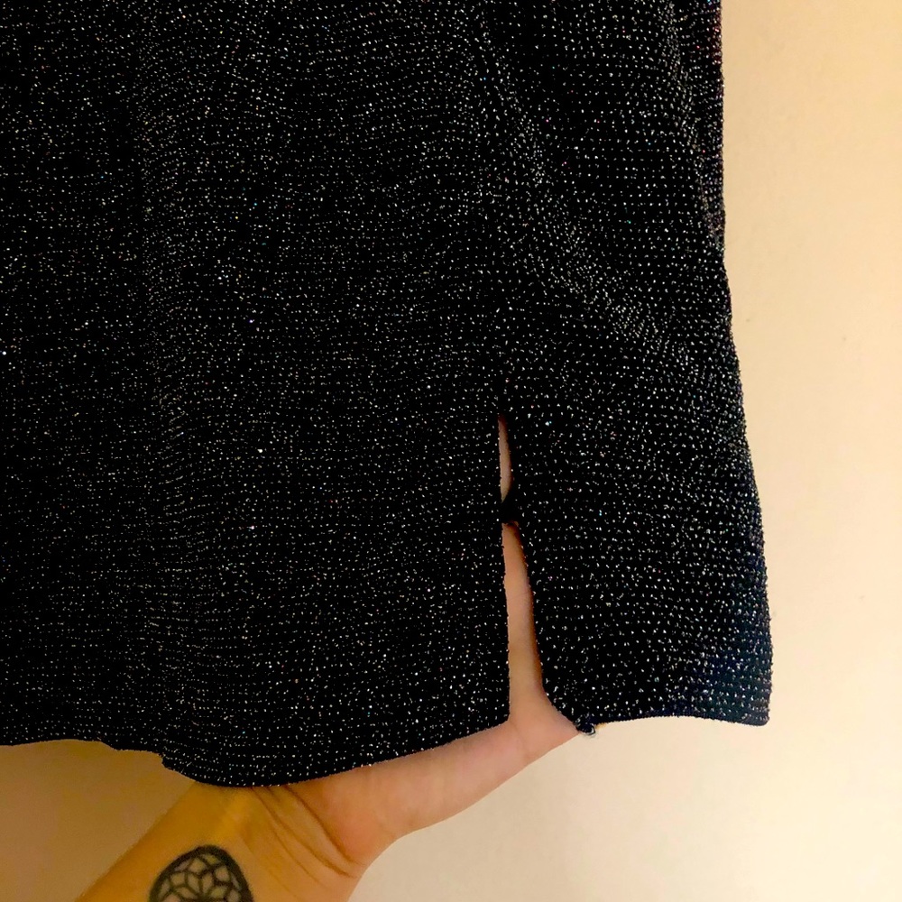Black Disco Mini Skirt